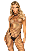 Industrial Net racer net backless bodystocking.