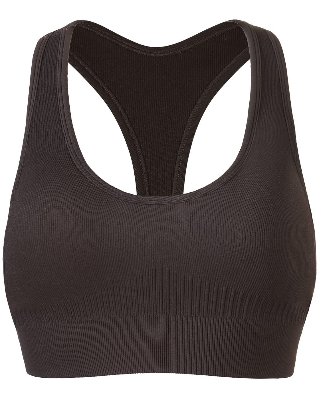 AUROLA Power Racerback Sport Bra for Women,Seamless Padded Active Workout Gym Yoga Crop Tank Top