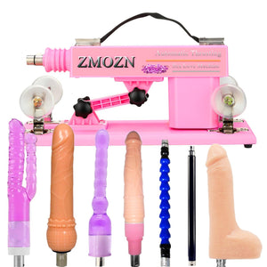 ZMOZN Automatic Sex Machine Adult Sex Toys Thrusting Dildo Machine with 3 XLR Connector Fucking Machine 6 Attachments for Women