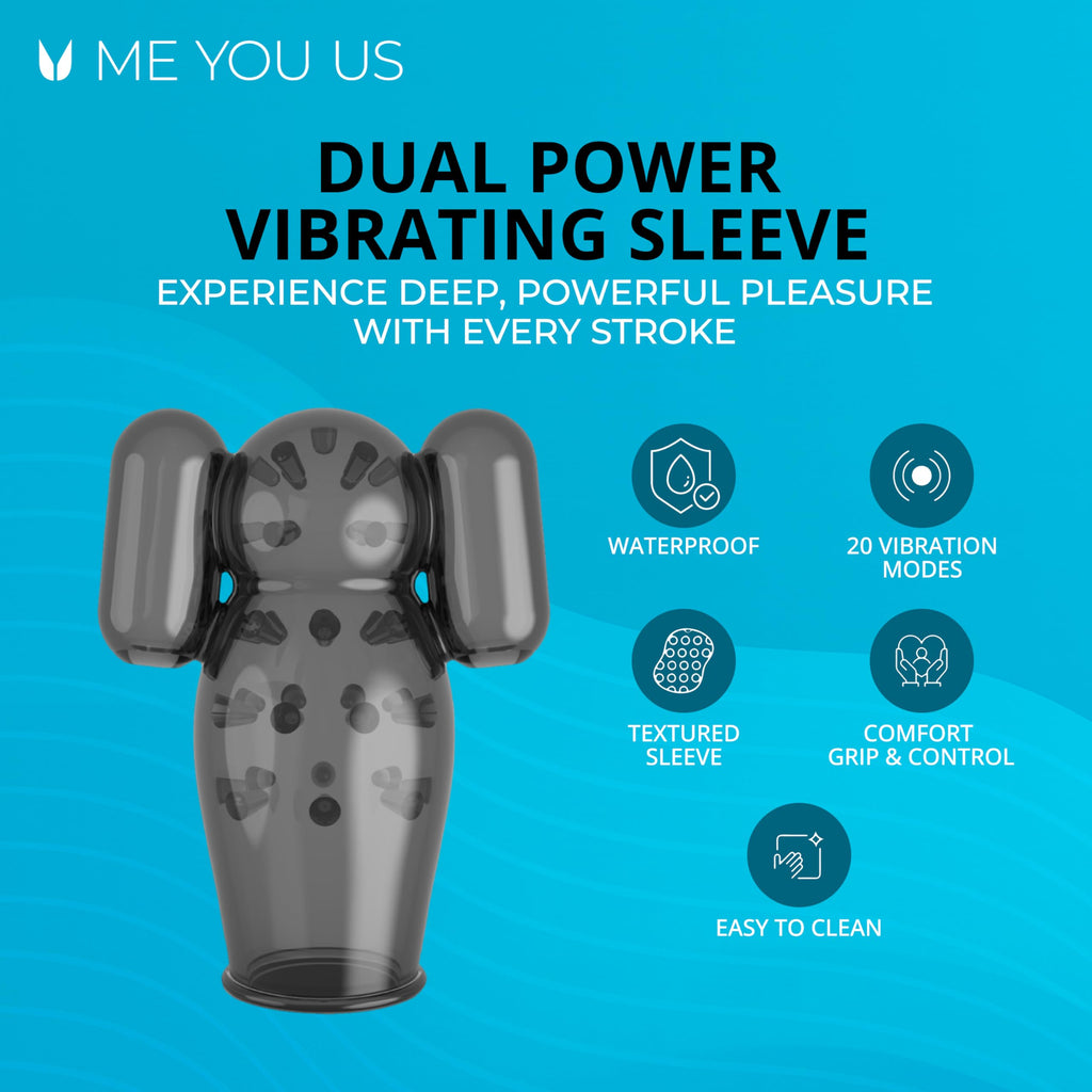 Me You Us Dual Power Vibr Masturb Sleeve