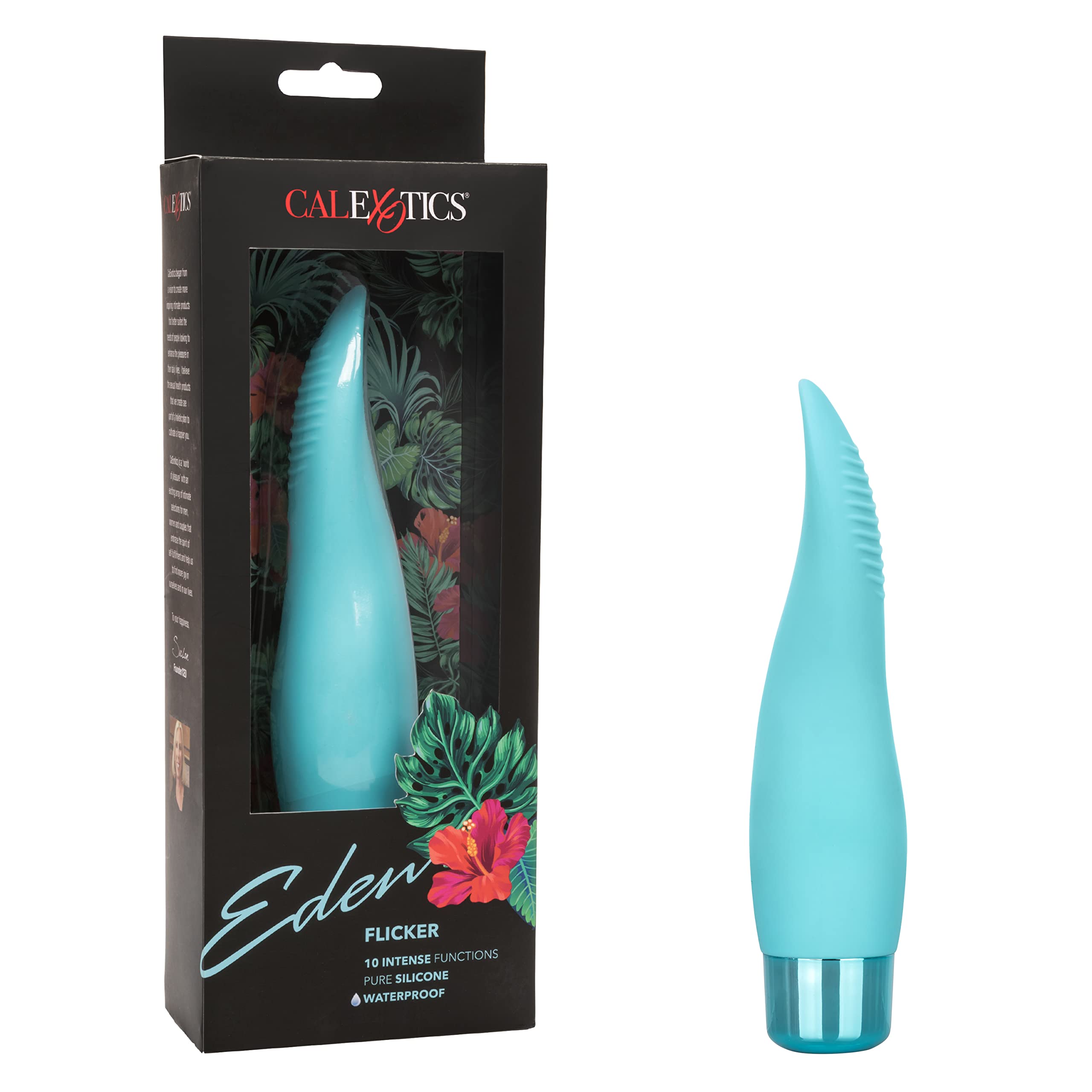 CalExotics Eden Flicker, 10 Function Waterproof Silicone Vibrator - SE-0736-40-3