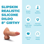 b-Vibe Slipskin Dildo 8in Girthy Mocha