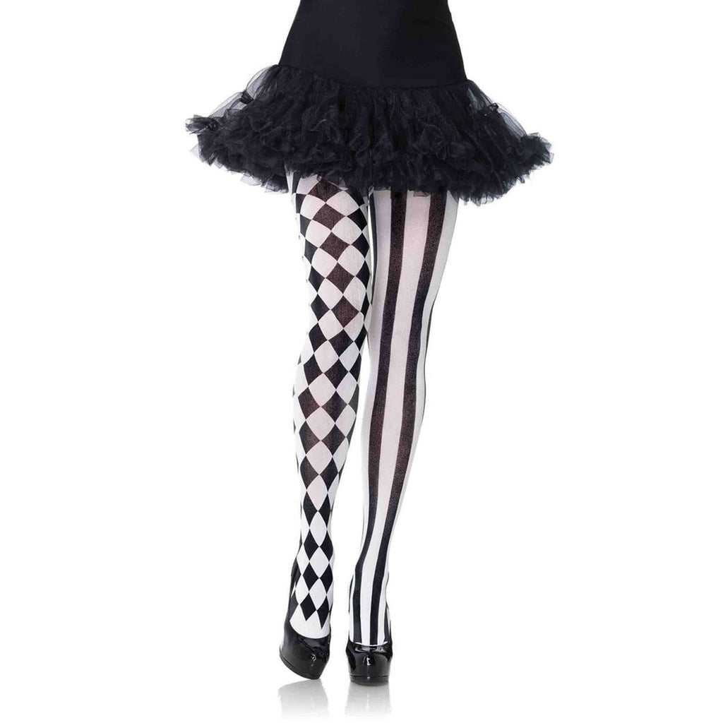 Harlequin pantyhose O/S BLACK/