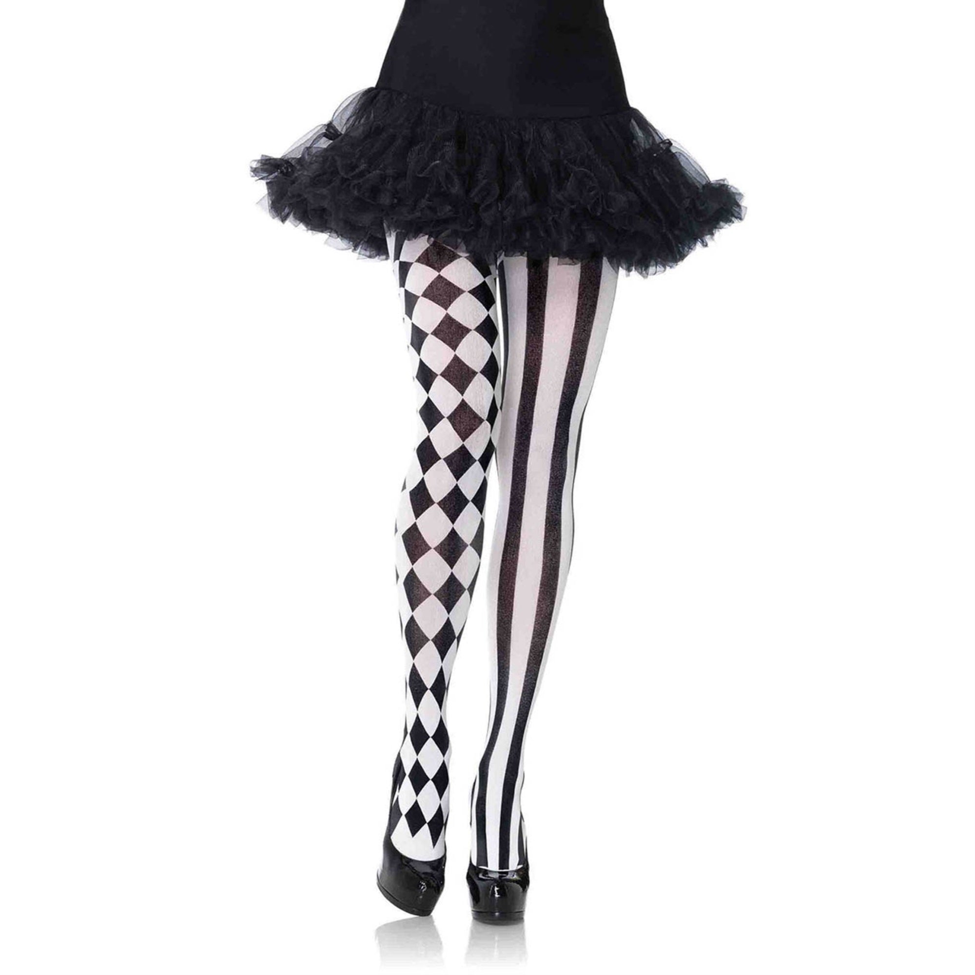 Harlequin pantyhose O/S BLACK/
