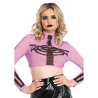 Skeleton high neck long sleeve