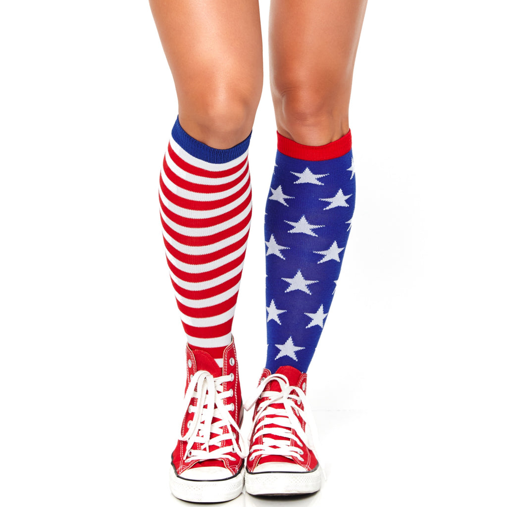 Stars and stripes knee highs. - O/S / MULTICOLOR