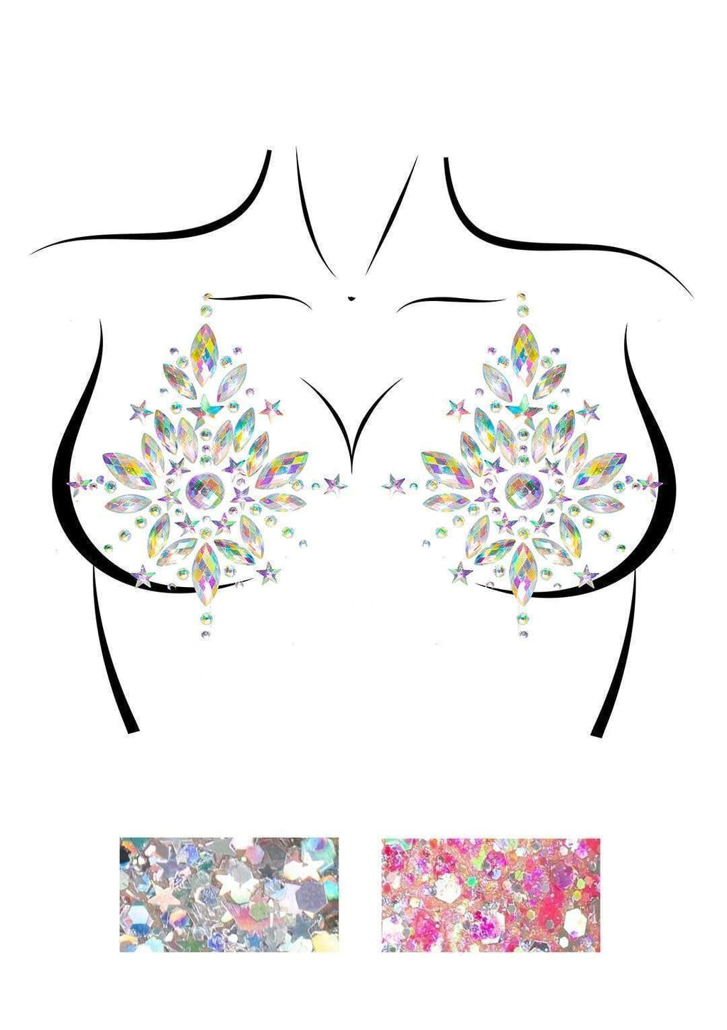 Cambria adhesive jewel nipple - O/S / CLEAR