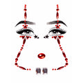 Clown adhesive face jewels sti - O/S / RED