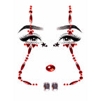 Clown adhesive face jewels sti - O/S / RED