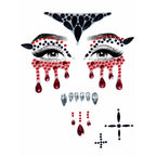 Vampire adhesive face jewels s - O/S / MULTICOLOR