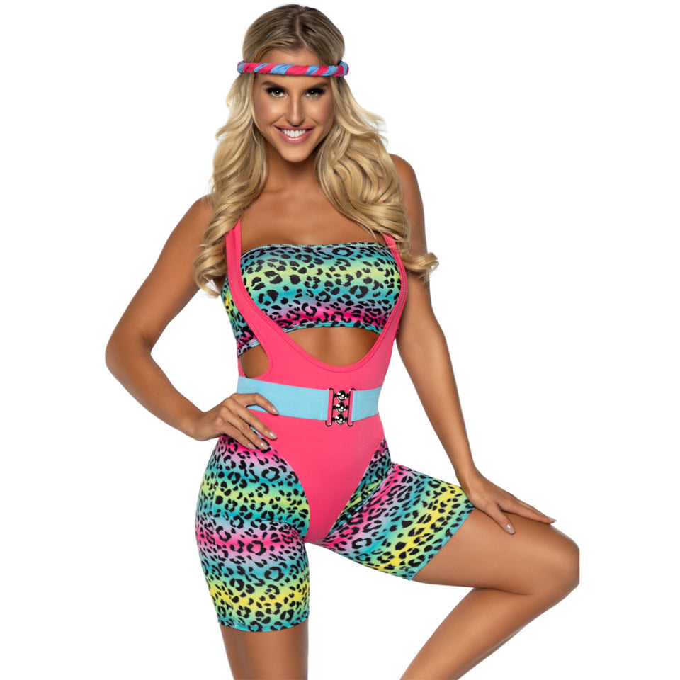 80's Cardio Cutie, 4 PC includ - LARGE / MULTICOLOR
