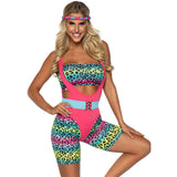 80's Cardio Cutie, 4 PC includ - LARGE / MULTICOLOR