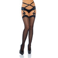 Sheer stockings with rhineston - O/S / BLACK