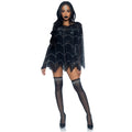 Sheer rhinestone spiderweb pon