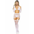 5 PC Rhinestone fishnet garter