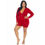 Brushed rib romper long johns