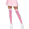 Argyle knit over the knee sock