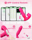 Rose Sex Toys for Women Sucking Vibrator Thrusting Dildo -Upgraded Sex Toy with 9 Sucking &Thrusting Vibrating Dildos,G Spot Cli