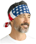 Costume Adventure American Flag Bandana Headband Mens Patriotic Bandana USA Flag Apparel USA Clothing - One Size