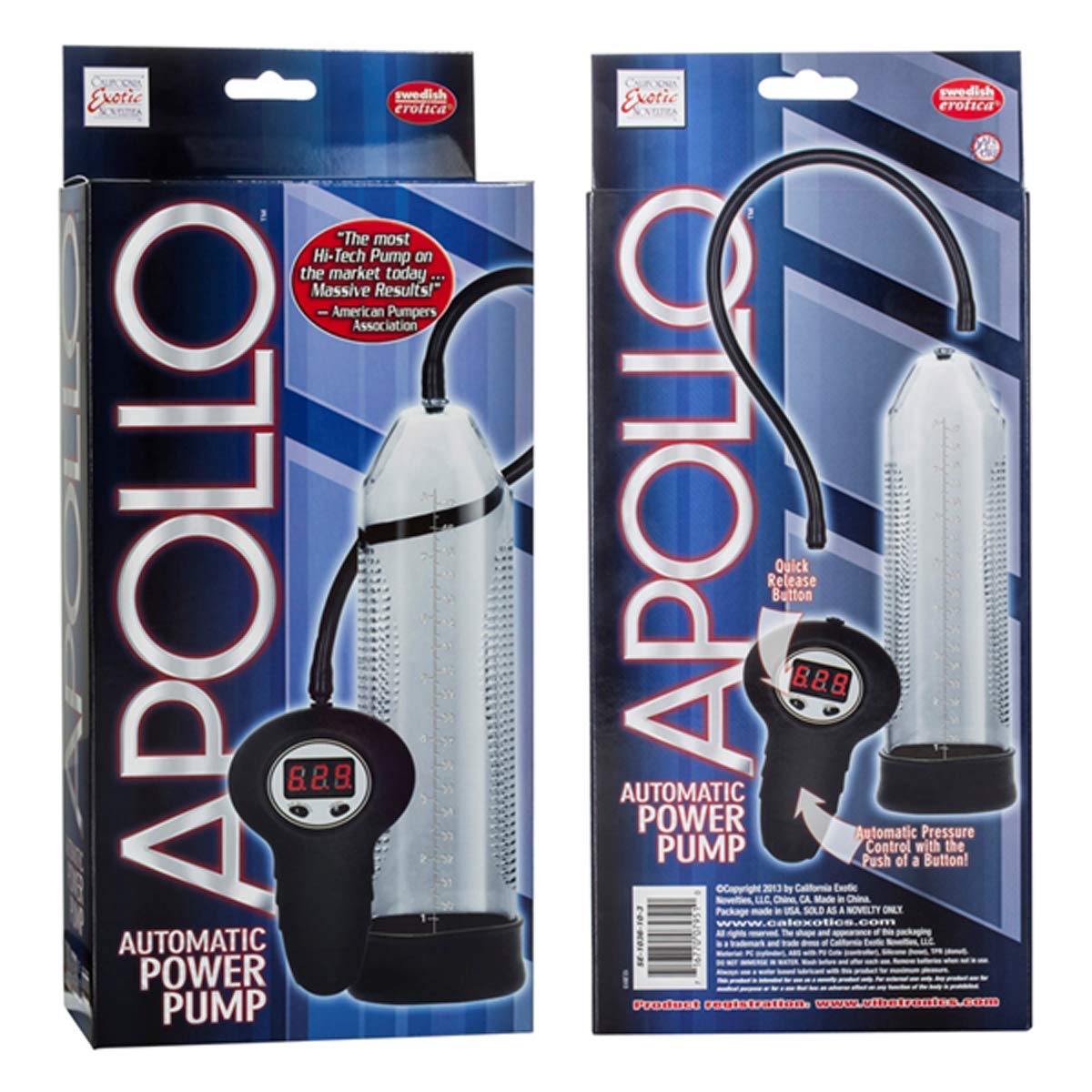 California Exotic Novelties Apollo Automatic Power Pumps, Clear