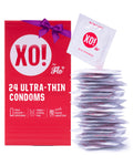 XO! Ultra-Thin Righteous Rubber Condoms, PETA-certified Vegan, Fair-Trade Natural Latex, Cruelty Free, Parabens & Glycerin Free,