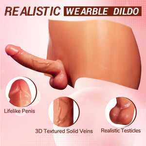 Strap on Dildo Sex Toys - Strap On Harness High Elastic Silicone Wearable Dildos Panties with 7.3 ' ' Solid Penis, Realistic Dil