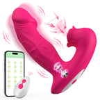 Rose Vibrator Toy for Woman,Sucking Dildo Stimulator with 9 Sucker Vibrators Modes,Remote Control G Spot Nipple Stimulation Sex