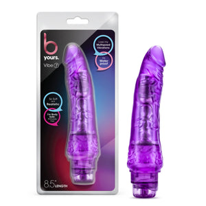 Blush B Yours Vibe #7 - Soft Realistic Multispeed Vibrating Dildo - 8.75 Inch Long, 1.75 Wide - Flexishaft Body Conforms To Your