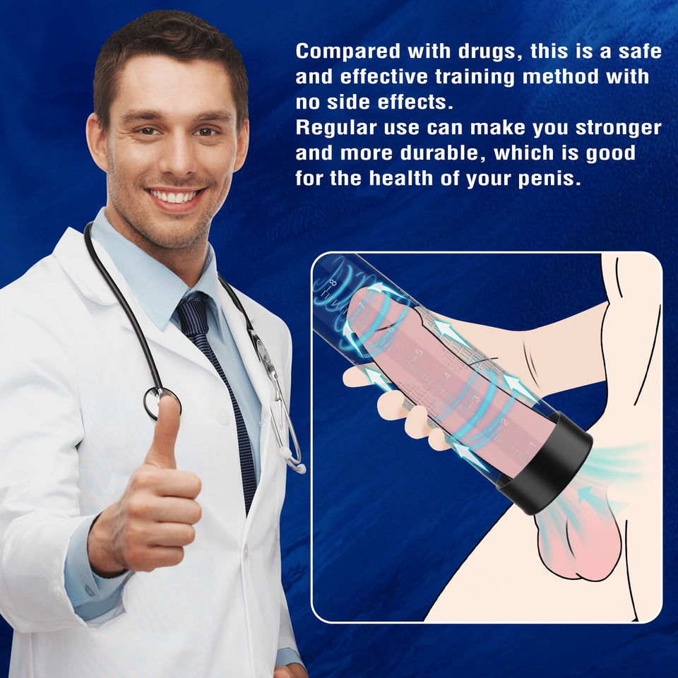Penis Pump Sex Toys for Men,9 Pcs Vacuum Pene Enlargement Male Sex Toys Kit,for Men Stronger Lasting Bigger Erections with Mastu