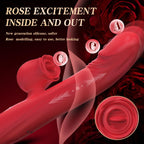 FUKRN Womens Sex Toys Thrusting Vibrator, Thrusting Dildo G Spot Vibrator Clitoral Stimulation Rose Sex Toy with 7 Licking & Thr