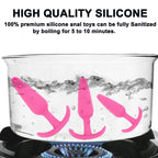 Anal Butt Plug for Comfortable Long-Term Wear 3Pcs Silicone Sex Toys with Flared Base Anal Butt Trainer Kit for Beginners Advanc