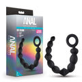 Blush Novelties Anal Adventures Platinum Silicone Butt Beads - 10 Balls Progress in Size - Easy Pull Loop for Safety and Comfort