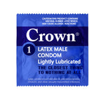 Crown Condoms - 100 Count - Lubricated Latex Condoms - Silkier, Thinner and Stronger (Pack of 100)