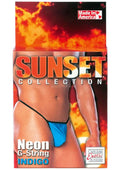California Exotics/Swedish Erotica Sunset Collection Neon G-String, Indigo (Pack Of 3)