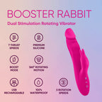 Femme Funn Booster Rotating Rabbit Vibrator  Waterproof Usb Rechargeable Vibrator 7 Speeds  360 Degree Rotation  Clitoral Sti