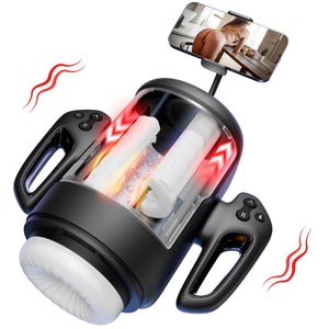 Lumodia Male Masturbator, 3 in 1 Male Sex Toys for Men with 10 Vibrating & 6 Rubbing Patterns, Adult Toys with 2 Heating Levels,