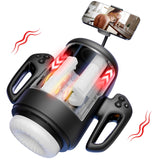 Lumodia Male Masturbator, 3 in 1 Male Sex Toys for Men with 10 Vibrating & 6 Rubbing Patterns, Adult Toys with 2 Heating Levels,