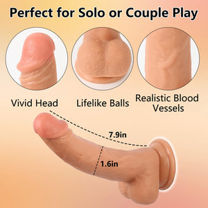 Strap On Dildo Harness Sex Toys for Pegging, Wearable Strapon Harness Thigh Sling with 7 Inch Realistic Suction Cup Dildo Lesbia