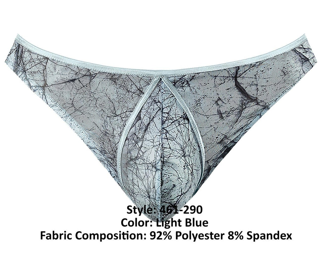 Marble Mesh Mini Thong Light Blue S/M