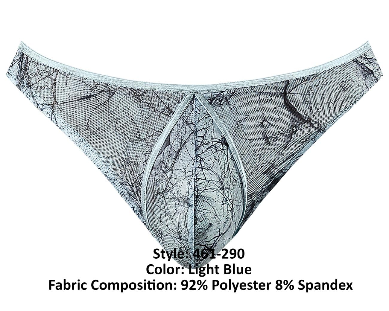 Marble Mesh Mini Thong Light Blue S/M