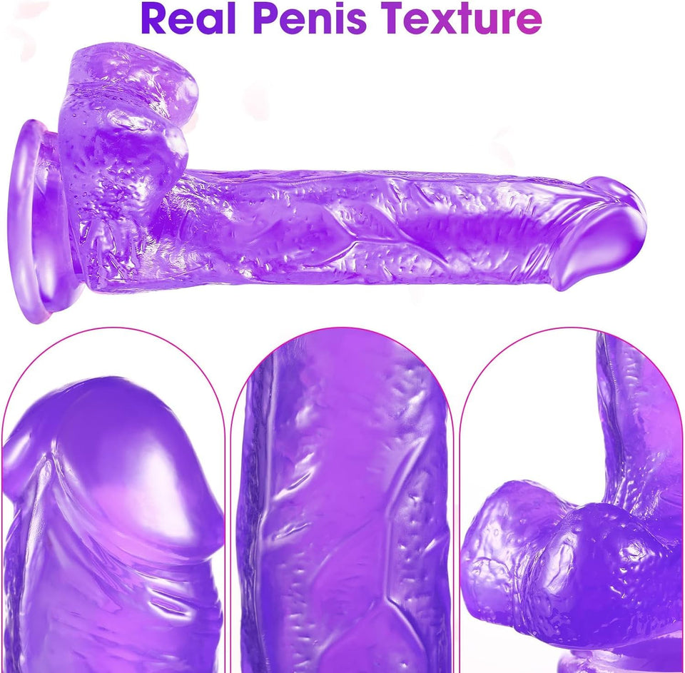 7.08 inches Realistic Dildo for Beginners, Silicone Anal Dildos Lifelike Fake Penis for Women/Men/Gay, Adult Sex Toys for G spot