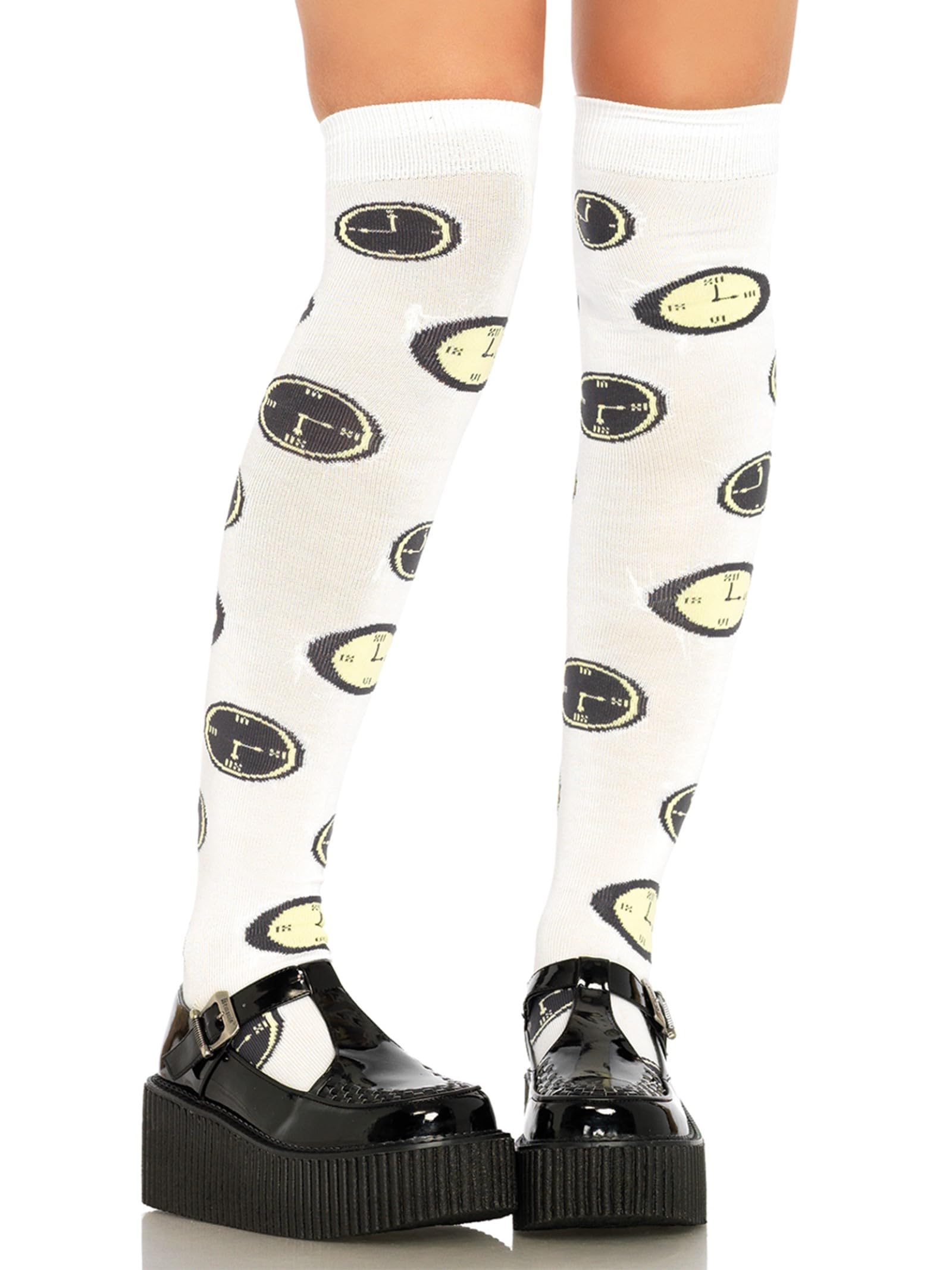 Tick Tock Over The Knee Socks