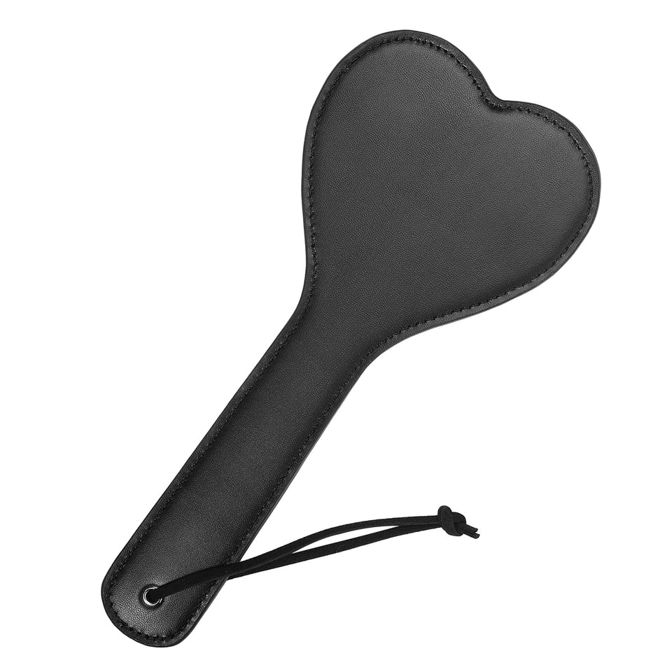 VENESUN SM Spanking Sexual Wide Paddle, 11.2inch Faux Leather Heart Sex Toys for BDSM Cosplay