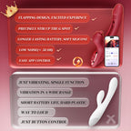 Toendi Thrusting Vibrator Sex Toys - Rose Sex Toy for Women 3 in 1 Vibrators with 10 Vibrating, 7 Flapping & 5 Tapping Modes Adu