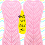 Spanking Paddle for Sex Play Textured Rubber Palm-Leaf Fan Shaped Slapper with Bumps Flexible Flirt Toy for SM Bondage Game Adul
