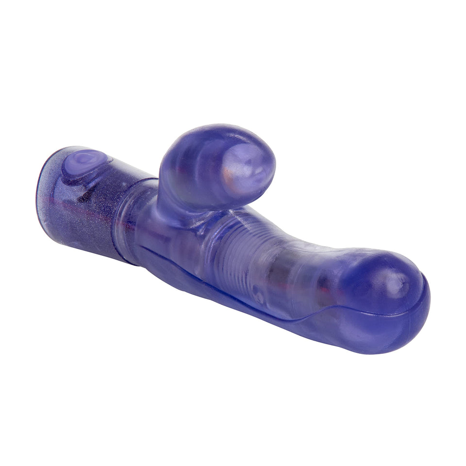 Calexotics First Time Dual Exciter - 3-Speed Waterproof 2-In-1 Dual Motors G-Spot And Clitoral Vibrator Massager, Purple