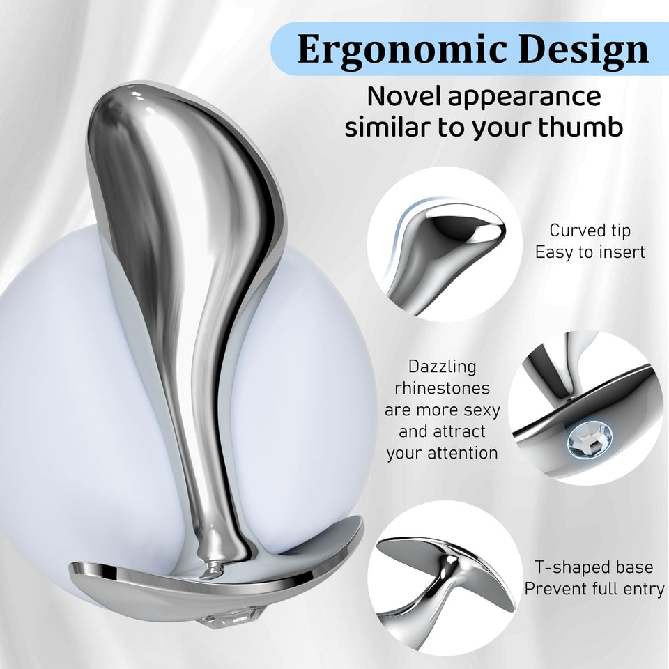 Yivans Anal Plug Anal Training Sets for Beginners - SM Fetish Sex Toys for Unisex Butt Plug with Flared Base Prostate Massager A