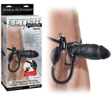 (D) Fetish Fantasy 8 Inflatab Vibrating Hollow Strap On Black''