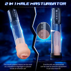 Waterproof Realistic Male Masturbator,Adult Sex Toys for Men,Sucking & Pumping Male Sex Toy, Premuim quiality Pocket Pussy Strok