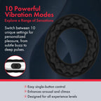 Forto F-15: Silic Vibrating Cockring Bk